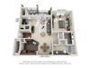 greystone falls one bedroom with deck floor plan